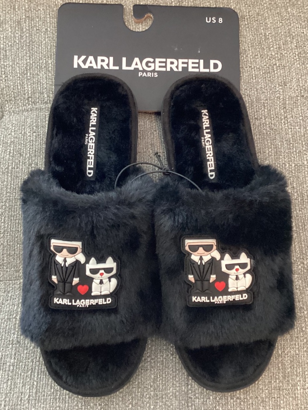 Karl Lagerfeld Paris Jessamine Slides, size 8